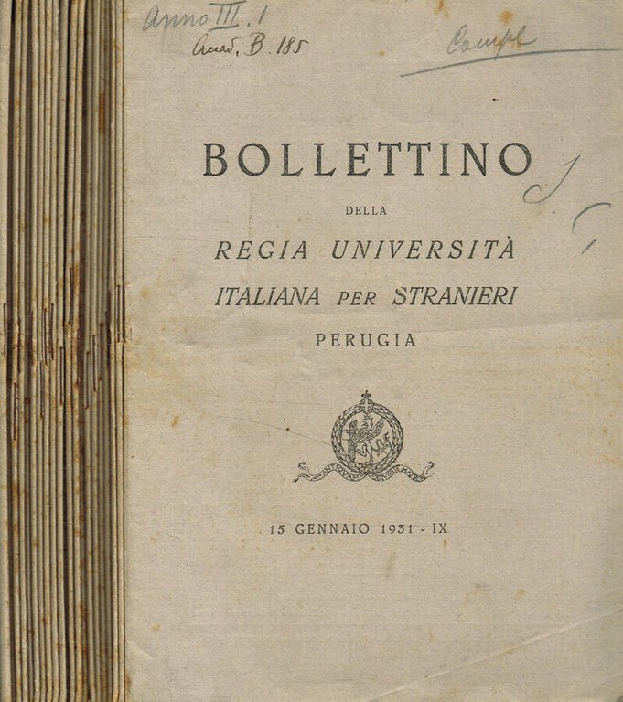 Bollettino della Regia Università italiana per stranieri Perugia. Anno III, … | Immagine Gallery 2