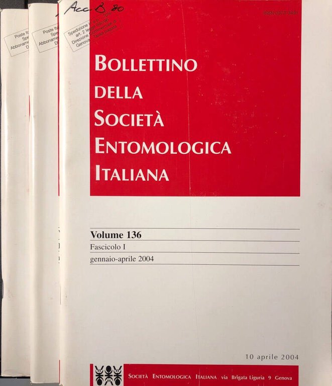 Bollettino della società entomologica italiana vol 136/2004