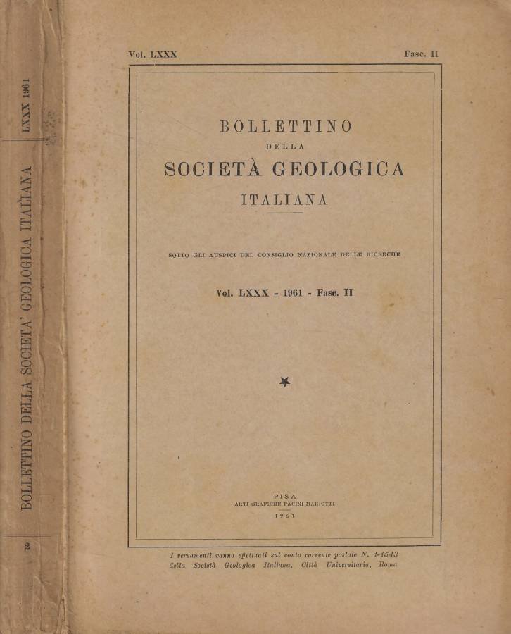 Bollettino della Società Geologica Italiana vol. LXXX- Fasc. II Anno …