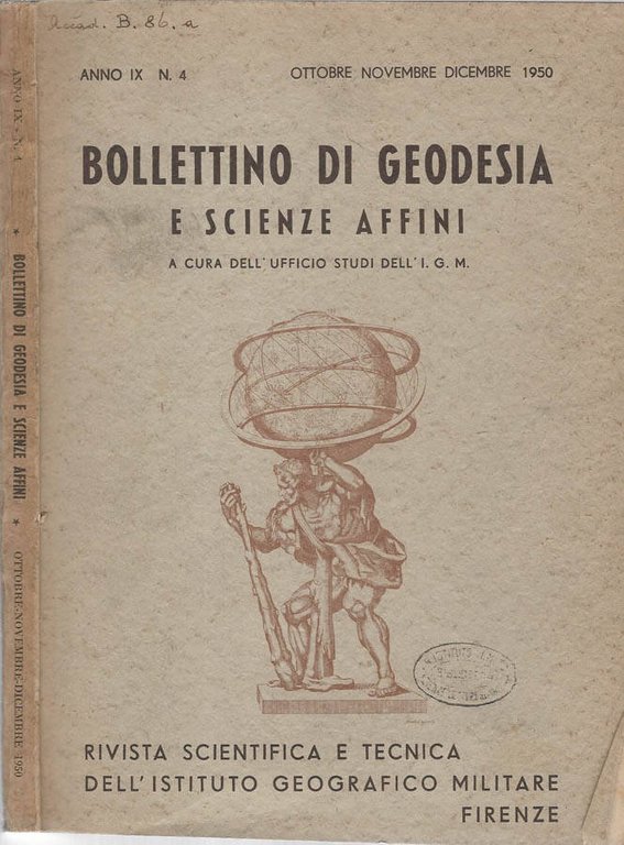 Bollettino di Geodesia e Scienze affini anno 1950 (N. 4)