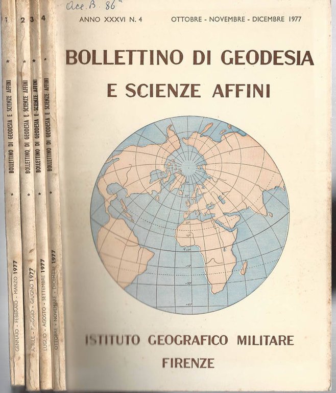 Bollettino di Geodesia e Scienze affini anno 1977