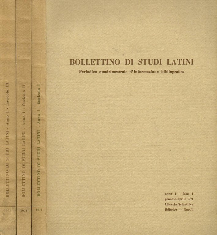 BOLLETTINO DI STUDI LATINI anno I | Immagine Gallery 2