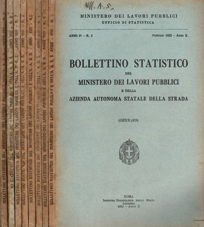 Bollettino statistico del Ministero dei lavori pubblici e della azienda …