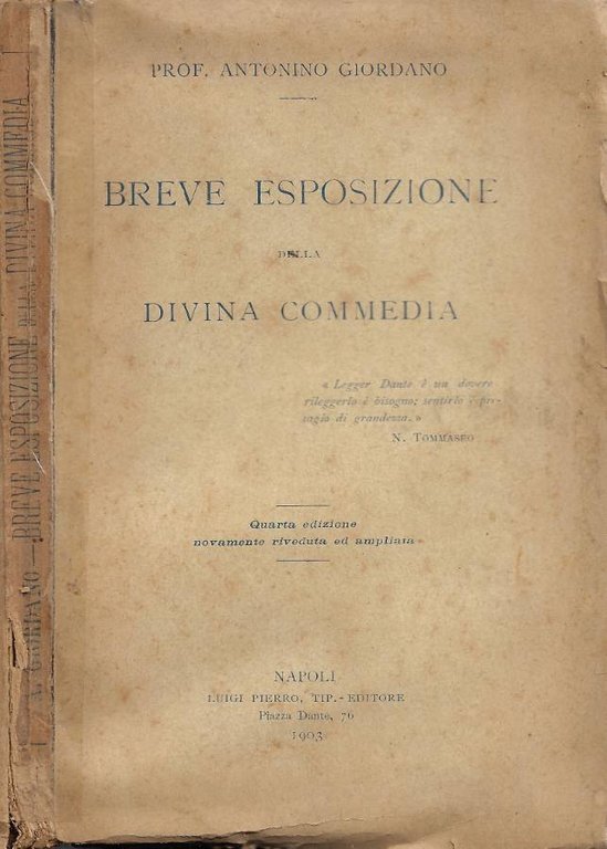Breve esposizione della Divina Commedia