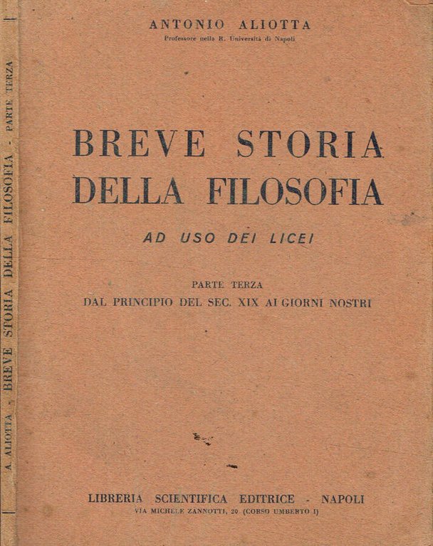 Breve storia della filosofia ad uso dei licei. Parte terza