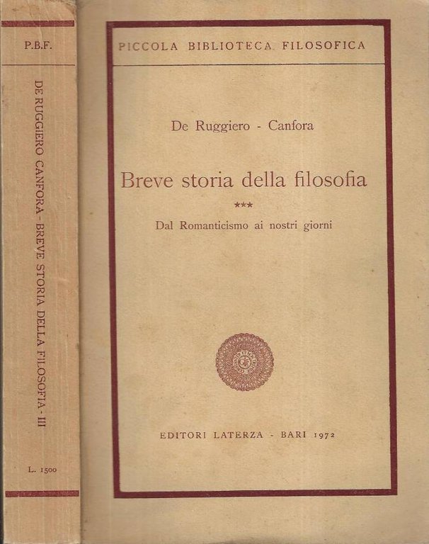 Breve storia della filosofia Vol. III