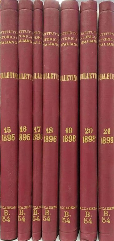 Bullettino dell' Istituto Storico italiano 1895 - 1899