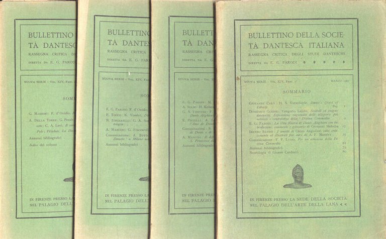 Bullettino della Società Dantesca Italiana Vol. XIV, Fasc.1, 2, 3, …