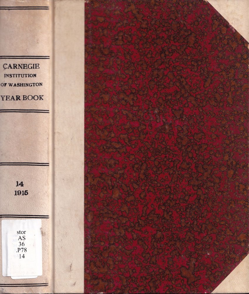 Carnegie Institution of Washington, volume 14, 1915