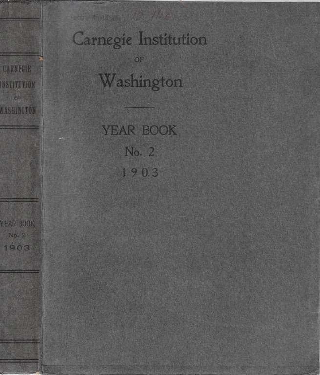 Carnegie Institution of Washington year book N. 2 1903 | Immagine Gallery 2