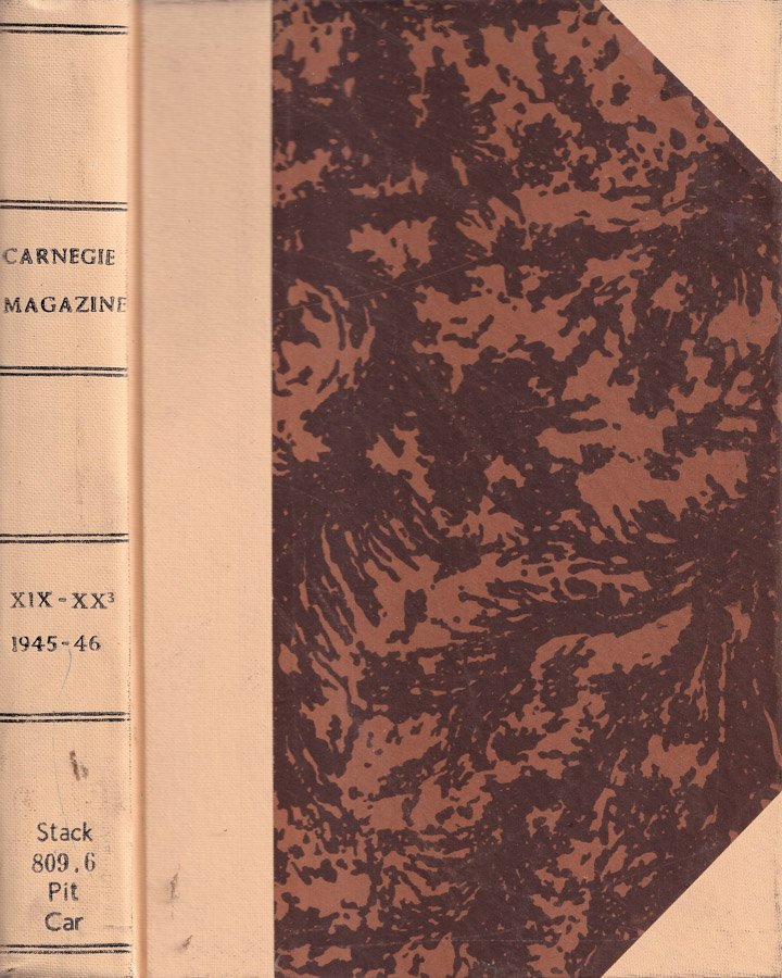 Carnegie magazine, volume XIX-XX, 1945-46