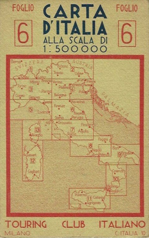Carta d'Italia alla scala di 1: 500000, foglio 6