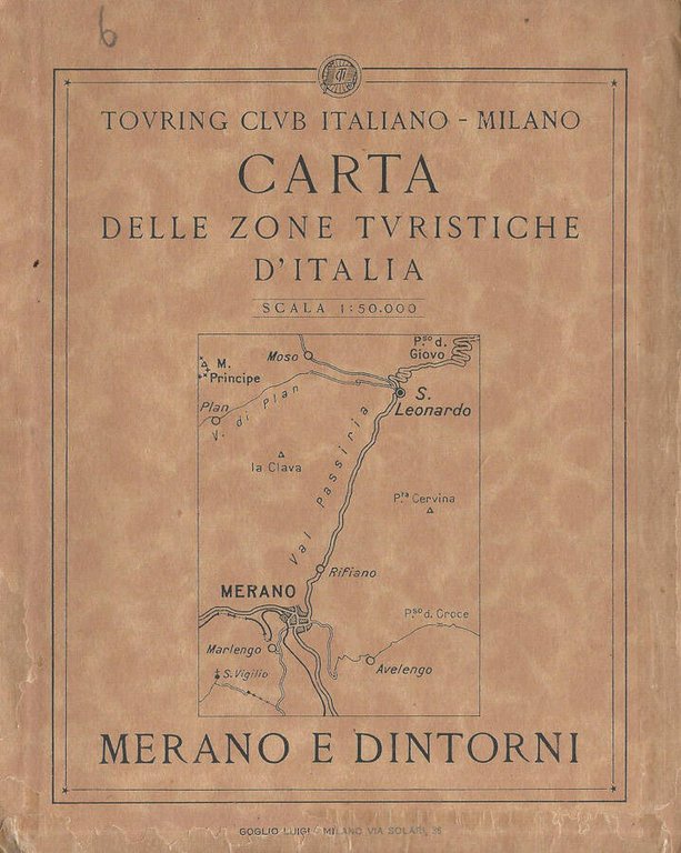 Carta delle zone turistiche d'Italia. Merano e dintorni