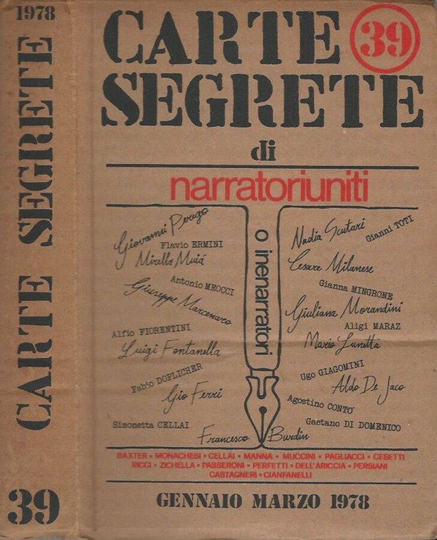 Carte Segrete di narratoririuniti n. 39 - Gennaio Marzo 1978