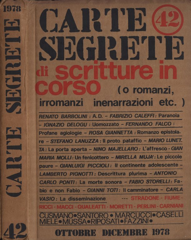 Carte segrete n. 42 ottobre - dicembre 1978