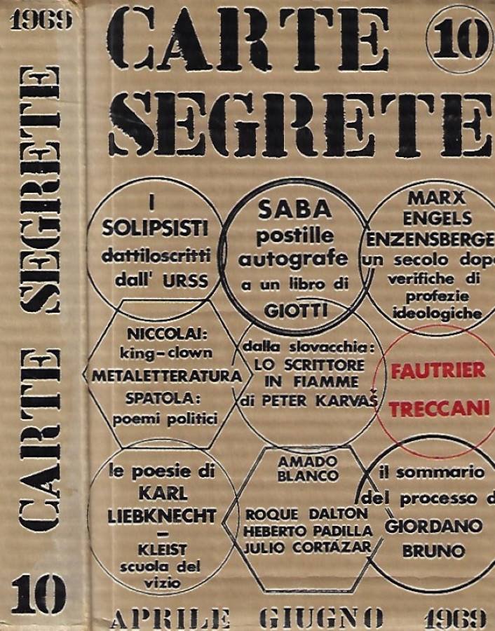 Carte Segrete. Rivista trimestrale di lettere e arti, n. 10, …