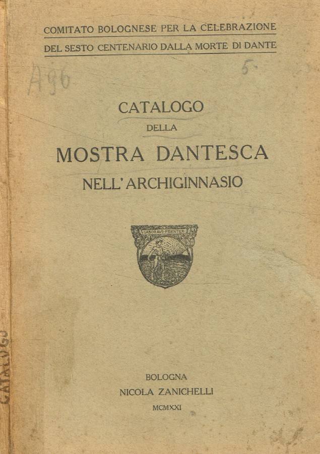 Catalogo della mostra dantesca nell'archiginnasio | Immagine principale