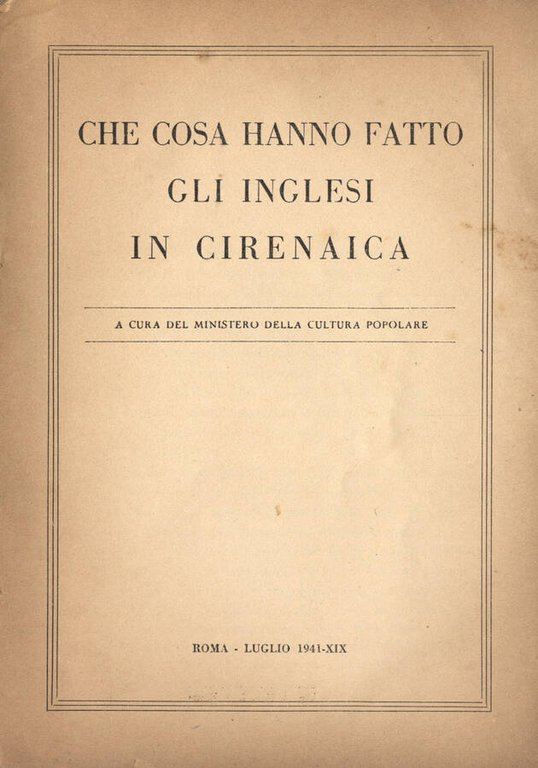 Che cosa hanno fatto gli inglesi in Cirenaica