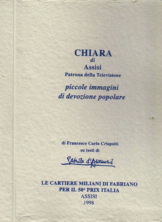 CHIARA DI ASSISI PATRONA DELLA TELEVISIONE