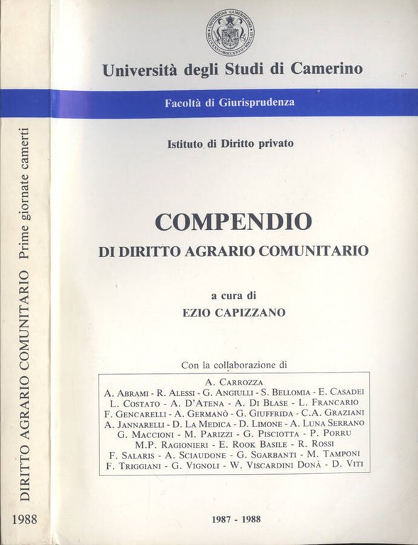Compendio di diritto agrario comunitario