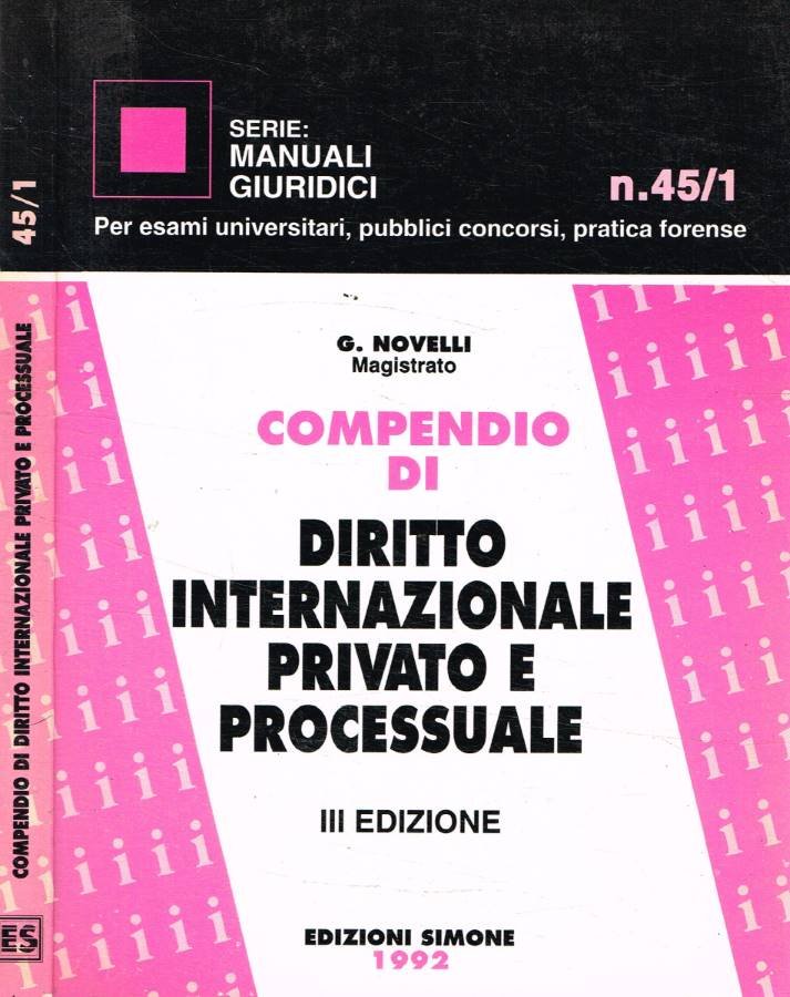 Compendio di diritto internazionale privato e processuale