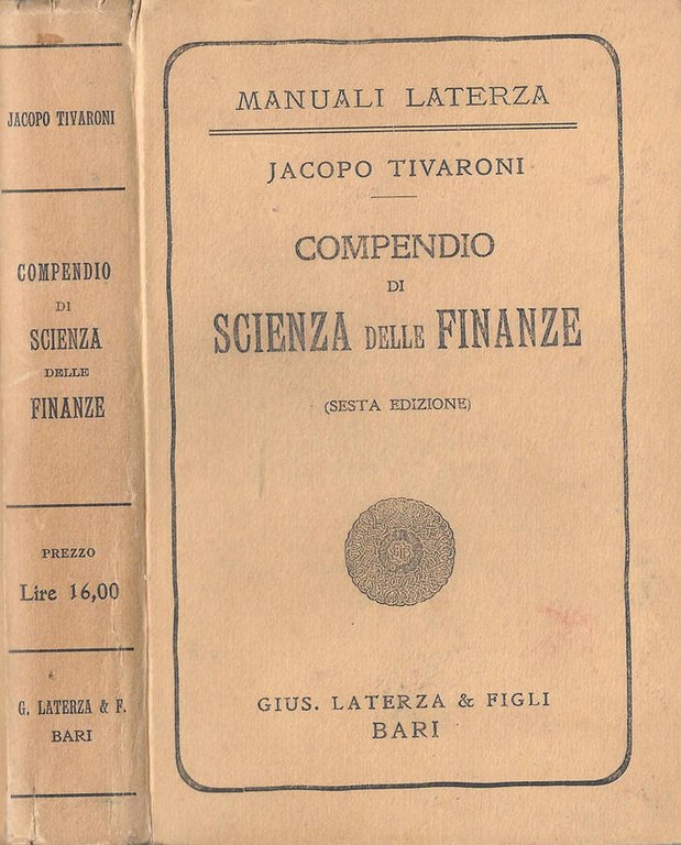 COMPENDIO DI SCIENZA DELLE FINANZE