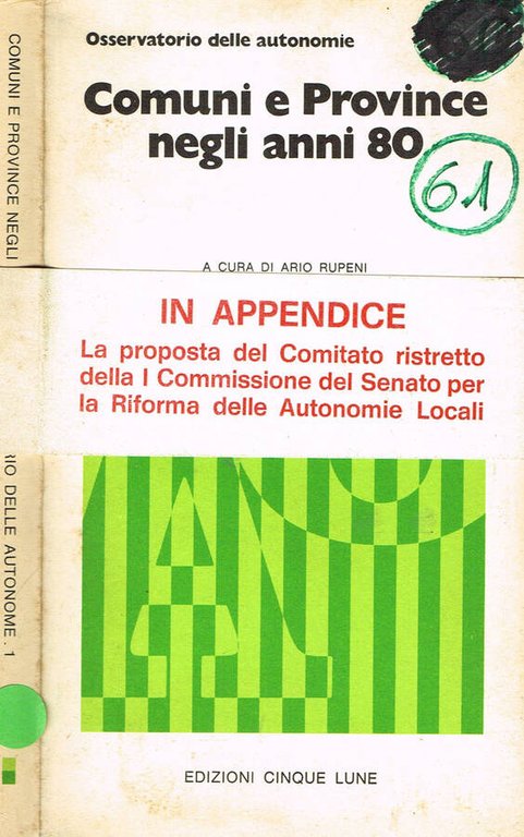 COMUNI E PROVINCE NEGLI ANNI 80 | Immagine Gallery 2