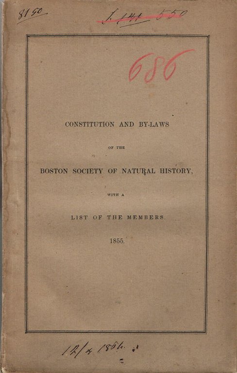 Constitution and by-laws of the Boston Society of Naturale History, | Immagine Gallery 2