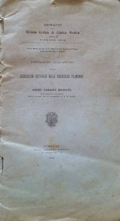 Contributo allo studio delle associazioni batteriche nella tubercolosi polmonare | Immagine Gallery 2