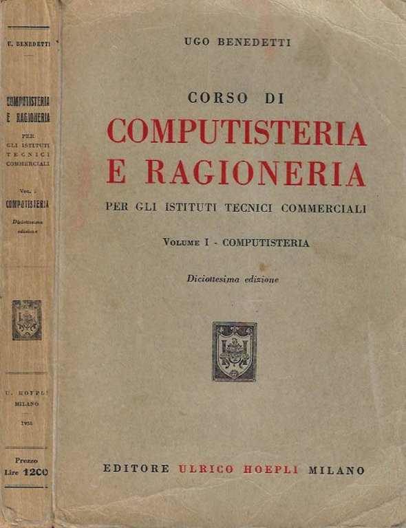 Corso di Computisteria e Ragioneria per gli Istituti tecnici Commerciali …