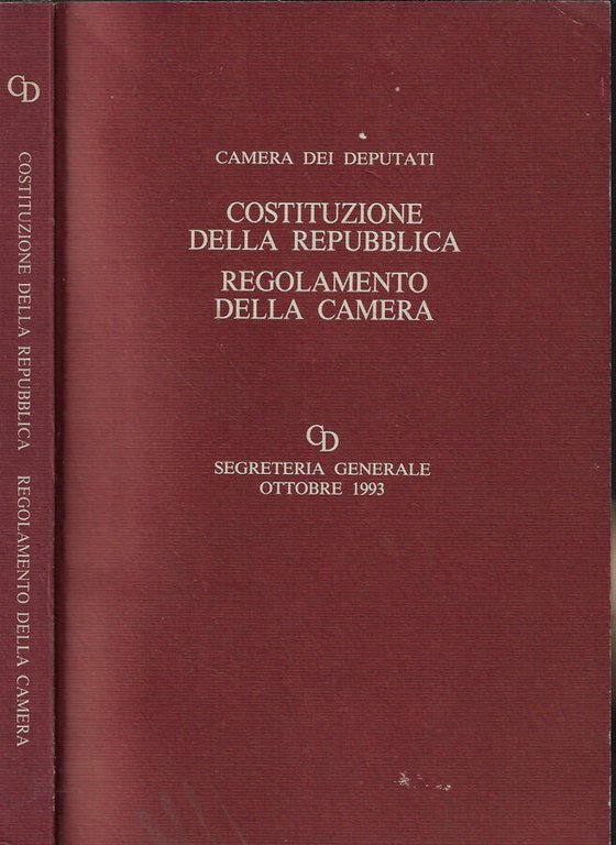 Costituzione della Repubblica. Regolamento della Camera | Immagine Gallery 2