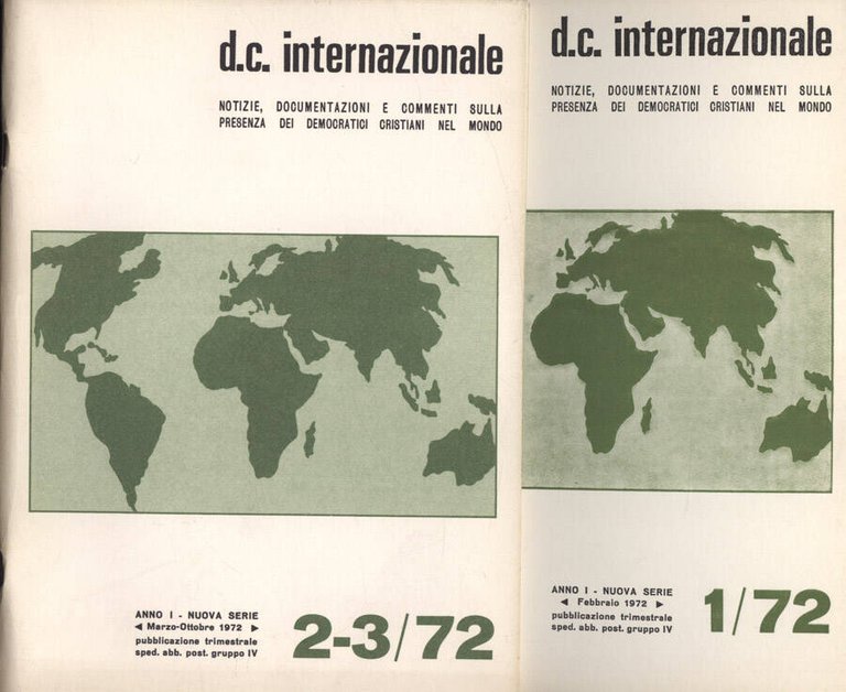 D. C. internazionale Anno 1972 n. 1, 2 - 3