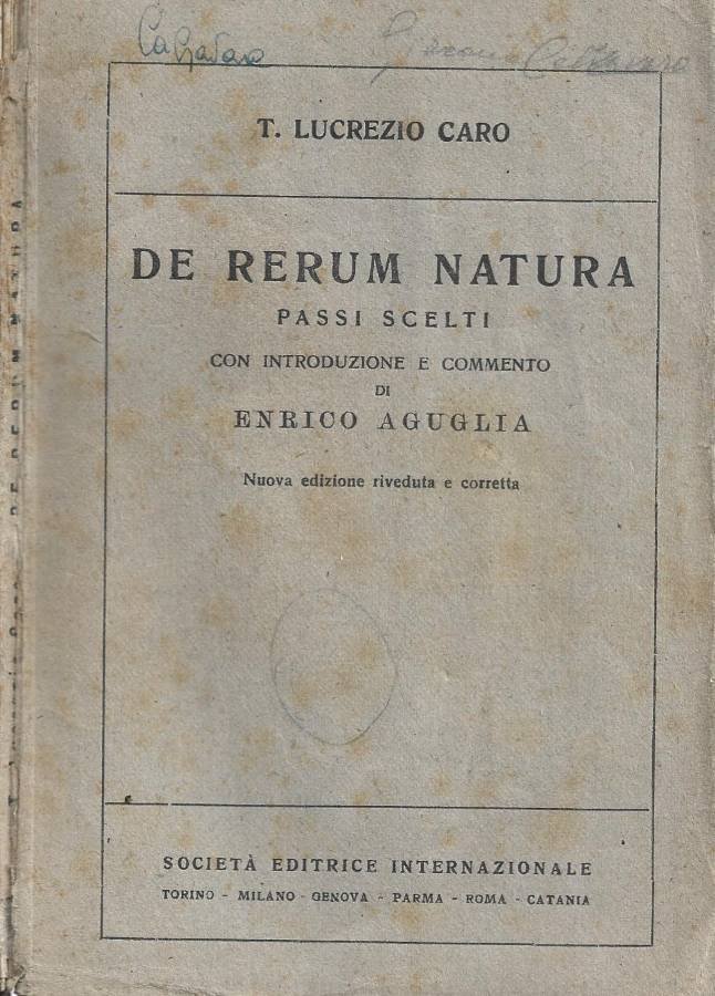 De Rerum Natura. Passi scelti | Immagine principale