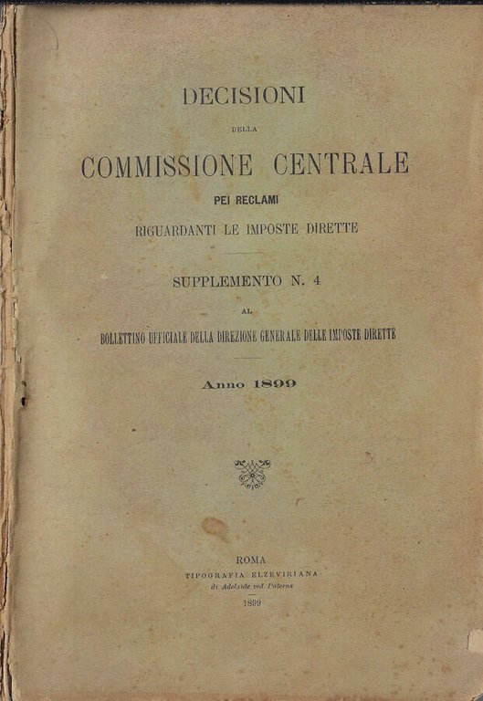 Decisione della commissione centrale pei reclami riguardanti le imposte dirette … | Immagine Gallery 2