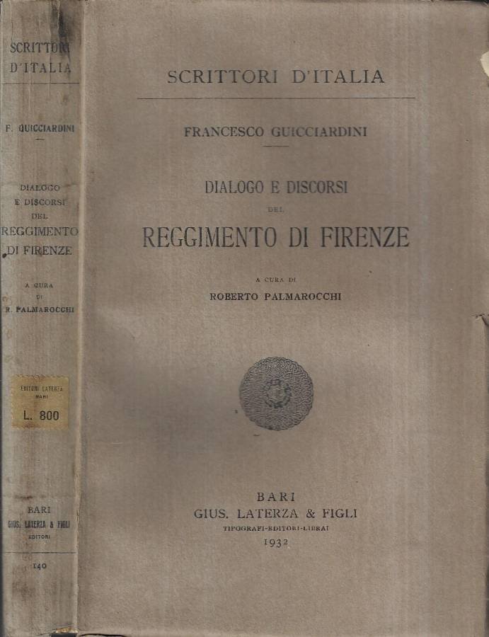Dialogo e discorsi del Reggimento di Firenze