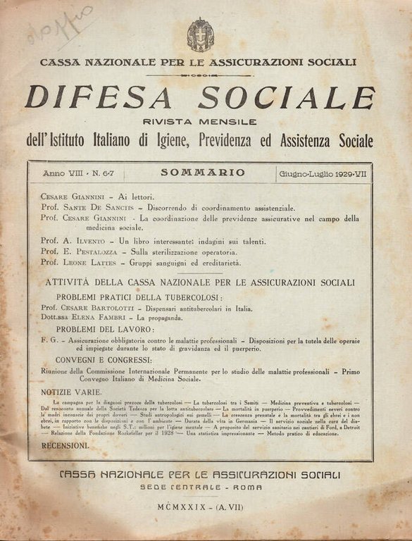 Difesa sociale anno VIII n. 6-7 | Immagine Gallery 2