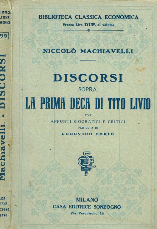 DISCORSI SOPRA LA PRIMA DECA DI TITO LIVIO