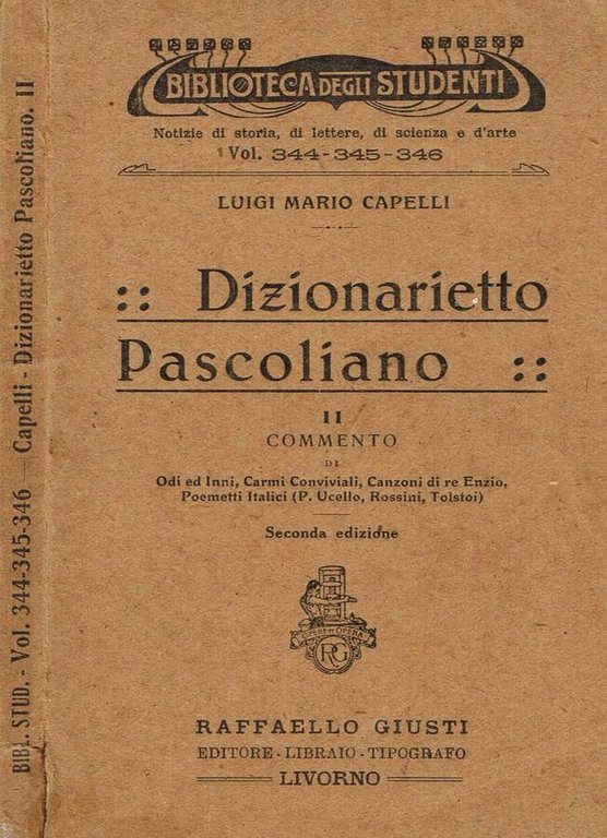 DIZIONARIETTO PASCOLIANO vol. II | Immagine Gallery 2