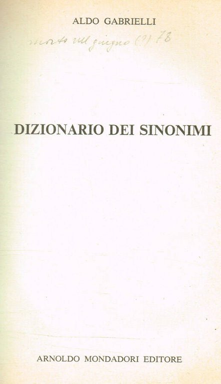 Dizionario dei sinonimi