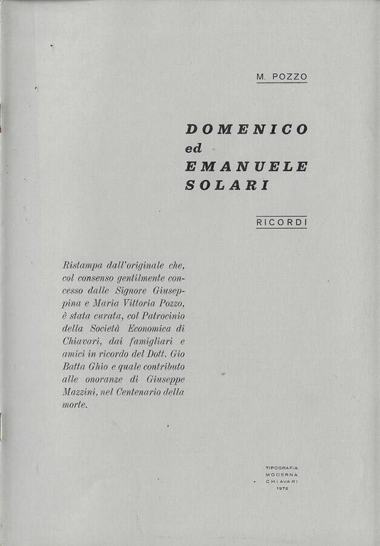 Domenico ed Emanuele Solari
