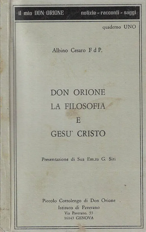 Don Orione la filosofia e Gesù Cristo | Immagine Gallery 2