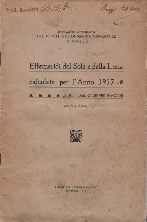 Effemeridi del Sole e della Luna