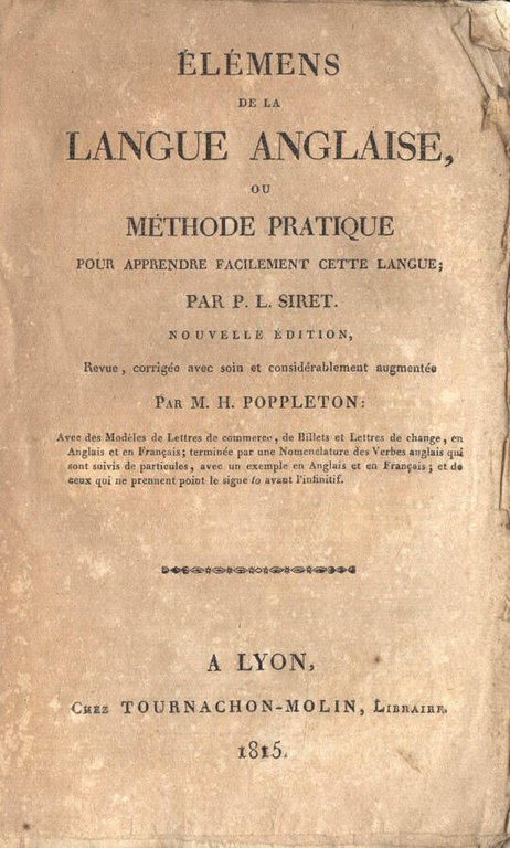 Elèmens de la langue anglais