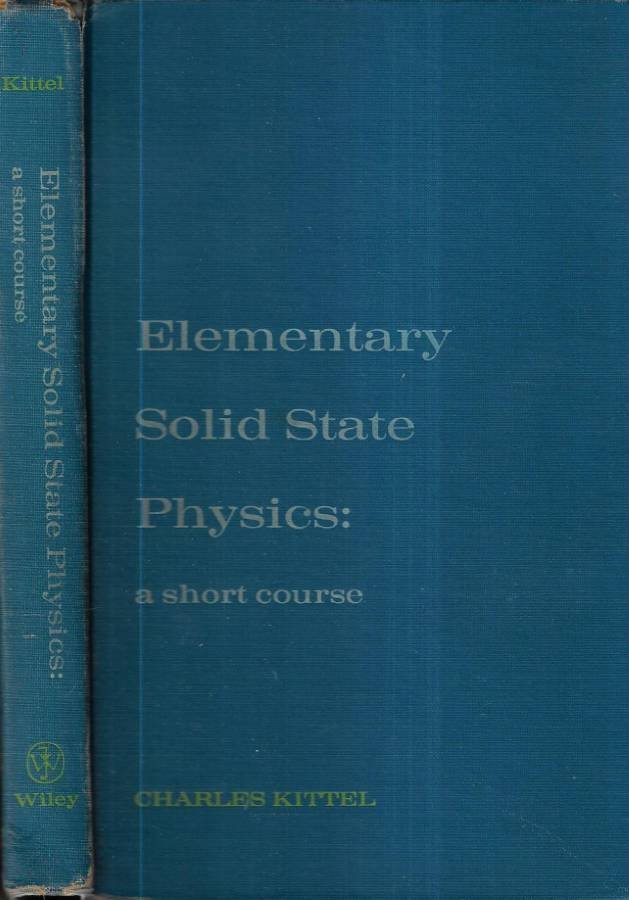 Elementary solid state Physics