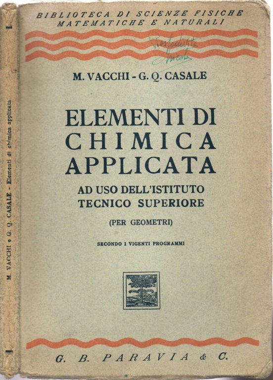Elementi di Chimica Applicata