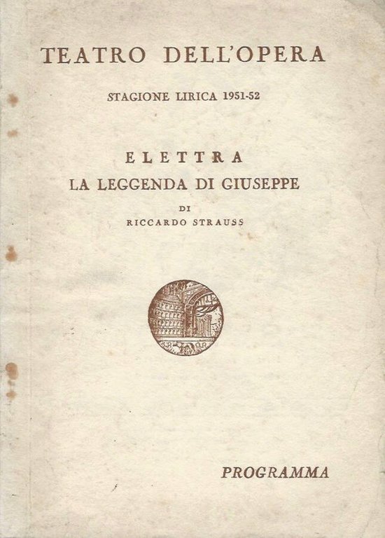 Elettra - La Leggenda di Giuseppe di Riccardo Strauss