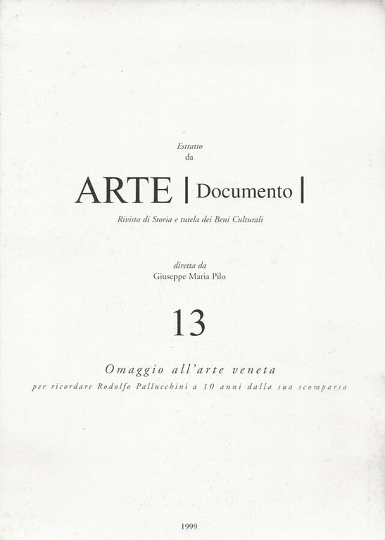 Empty chairs (Estratto da Arte-Documento. Rivista di Storia e tutela …