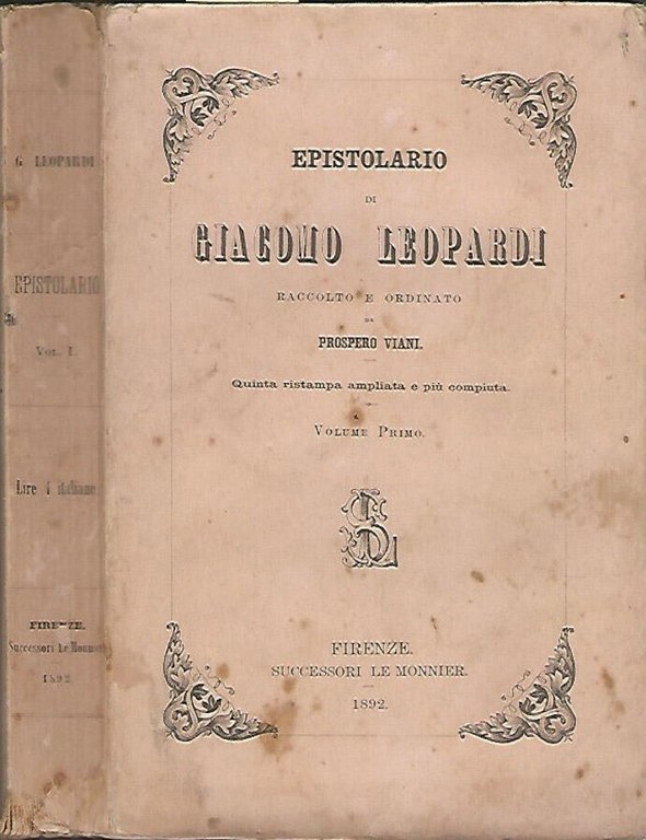 Epistolario di Giacomo Leopardi, vol. I | Immagine Gallery 2