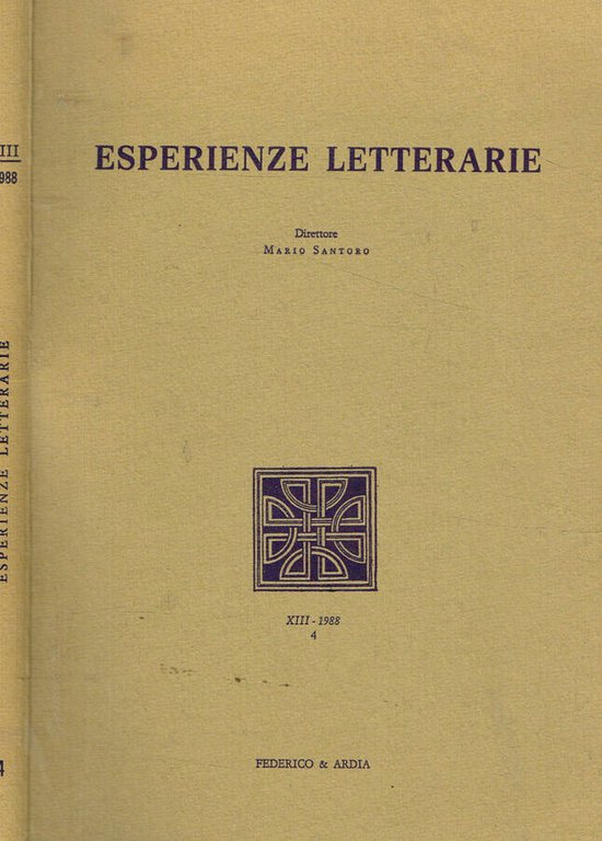 Esperienze letterarie. Rivista trimestrale di critica e di cultura anno …