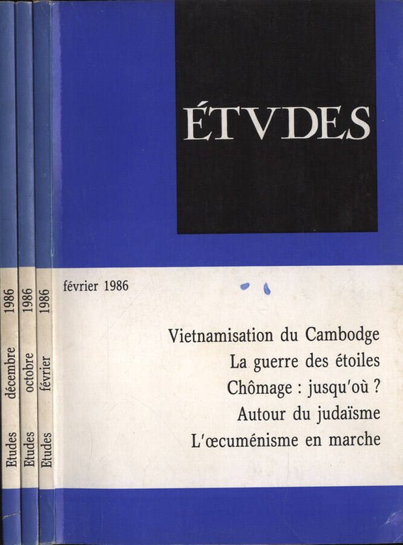 Etudes Anno 1986 n. 2 - 4 - 6